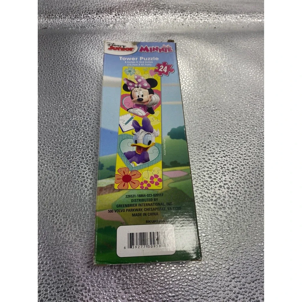 Disney Minnie Mouse Tower Puzzle 24 Piece Daisy Duck Jigsaw‎ Ages 5+ 5x18.8 Inch
